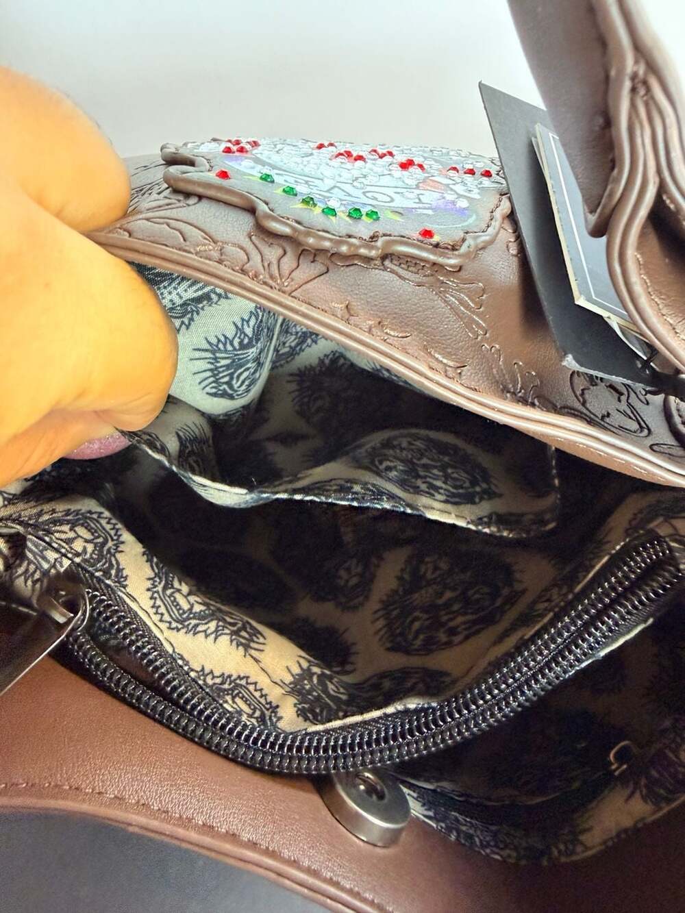 NWT Ed Hardy Chocolate shoulder bag OTOÑO VIBES - Picture 7 of 8